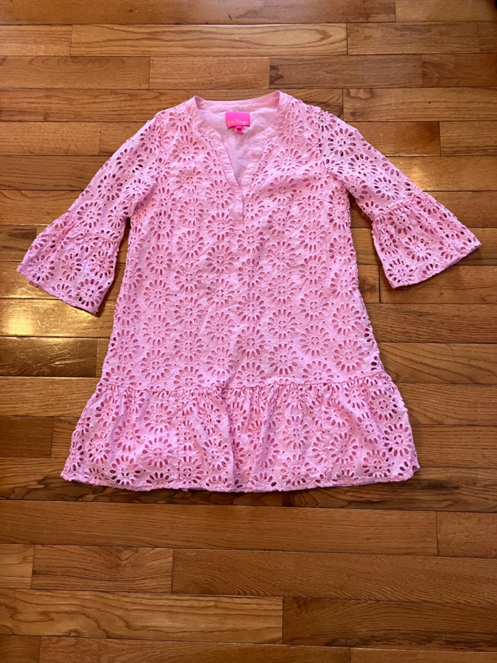 Lilly Pulitzer - Women’s Pink Peony Bekah Eyelet Dress - Medium